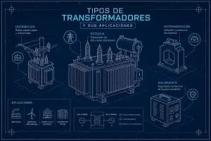 Tipos de transformadores eléctricos y sus aplicaciones